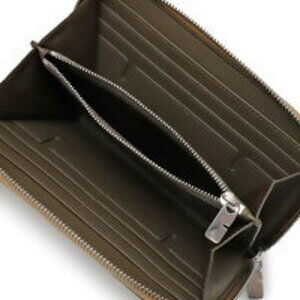 Burberry Round Wallet MS ZIG Zip Multi Brown Sand Check Long